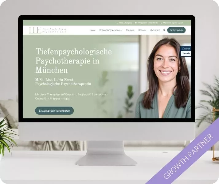 Beispiel einer Psychotherapie Website in München Bogenhausen