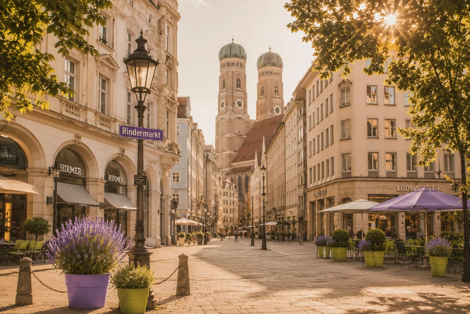 Die Frauenkirche im Zentrum Münchens