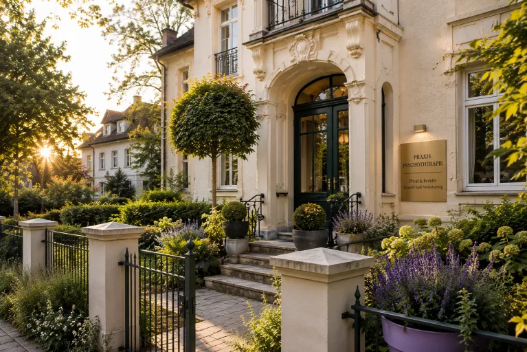 Elegante Jugendstilvilla in München-Solln als Sinnbild für hochwertige Praxen und Beratungsunternehmen. Ich entwickle Websites, die Kompetenz sichtbar machen, Vertrauen schaffen und die richtigen Anfragen gewinnen