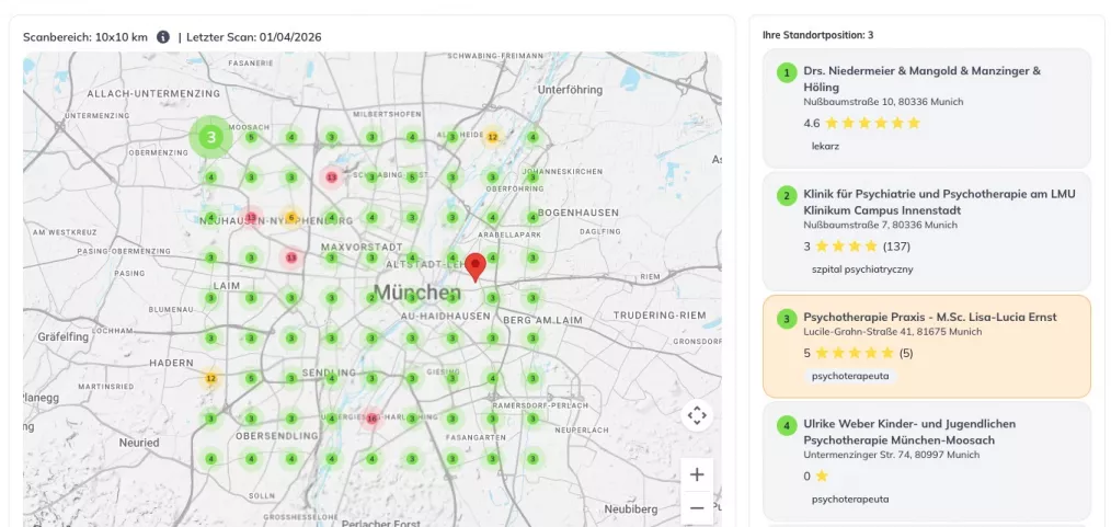 Top-Ranking durch Google Business Profil