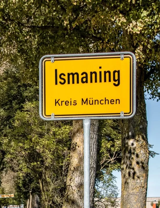 Ortsschild Ismaning